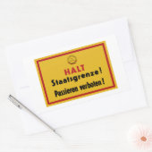 止まれ!ドイツ・ベルリン・ウォール 長方形シール (封筒)