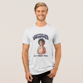 止まれ、伏せろ、そして忘れず転がれ トライブレンドTシャツ (正面全面)