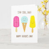止まカッコいいれパパ!お父さんの日おめでとう! カード (黄色い花)