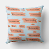 止められないはっきりした言葉の枕 クッション (裏面)