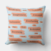 止められないはっきりした言葉の枕 クッション (正面)