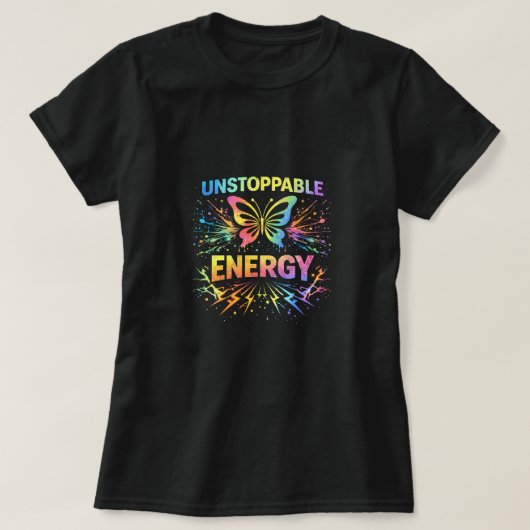 止められないエネルギーのバタフライシャツ 0047709 Tシャツ (デザイン正面)