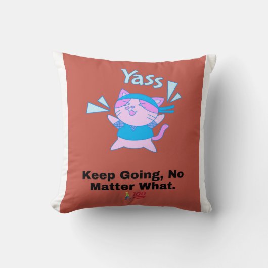 止められないエネルギー💪グリット&グレース装飾用クッション クッション (正面)