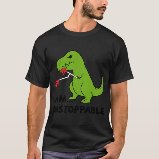 止められないティラノサウルス Tシャツ (正面)