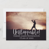 止められないモダングラッドフォトクラシック卒業式 招待状 (正面)