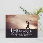 止められないモダングラッドフォトクラシック卒業式 招待状 (スタンド正面)