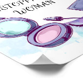 止められない女性アートプリントやる気を起こさせるプリント ポスター (角)