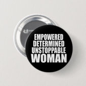 止められない女性ブラック 缶バッジ (正面&裏面)