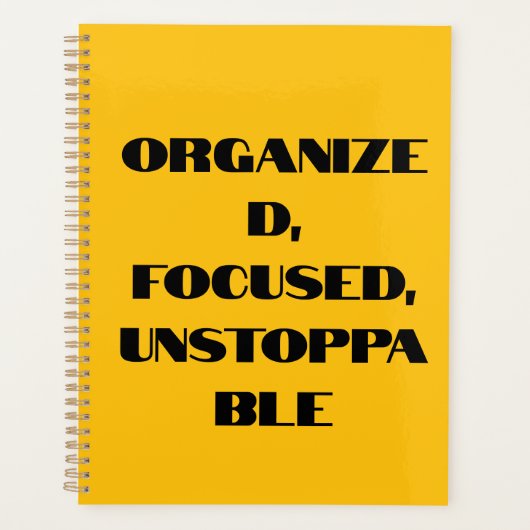 止められない女性プランナー – モチベーション&フォーカス プランナー手帳 (正面)