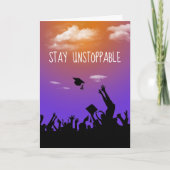 止められない文字卒業 カード (正面)