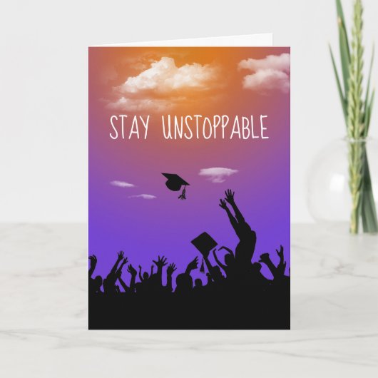 止められない文字卒業 カード (正面)