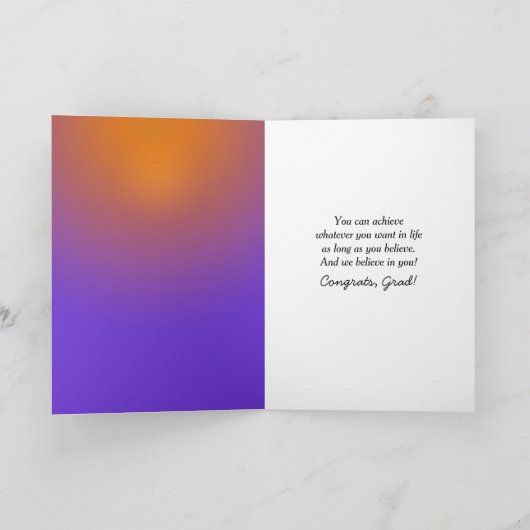 止められない文字卒業 カード (内部)