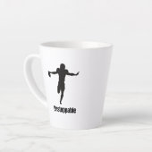 止められない白いマグカップ カフェラテマグ (左アングル)