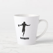 止められない白いマグカップ カフェラテマグ (右)