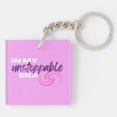 止められない、私の止められない時代には、名門私立校風のピンク キーホルダー (裏面)