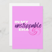 止められない、私の止められない時代には、名門私立校風のピンク シーズンカード (正面/裏面)