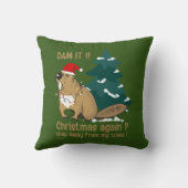 止めろ！クリスマスまた？私の木遠くにから離れて クッション (裏面)