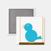 止めマグネットの青い鳥 マグネット (正面/裏面)