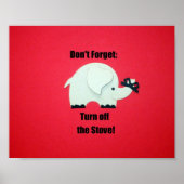止め忘れろ：ストーブを止めろ！ ポスター (正面)