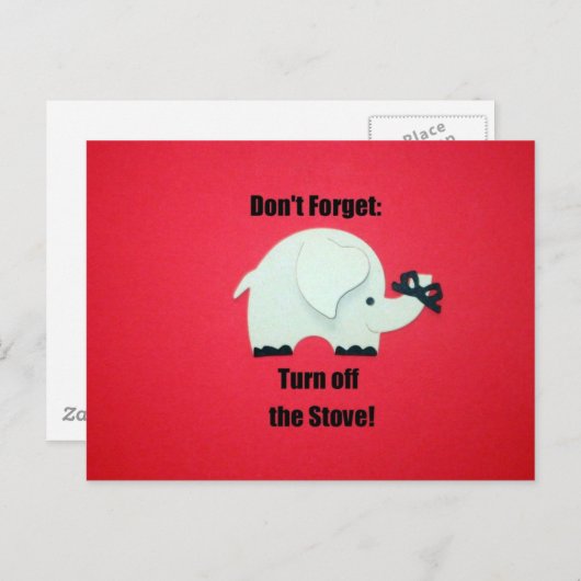 止め忘れろ：ストーブを止めろ！ ポストカード (正面/裏面)