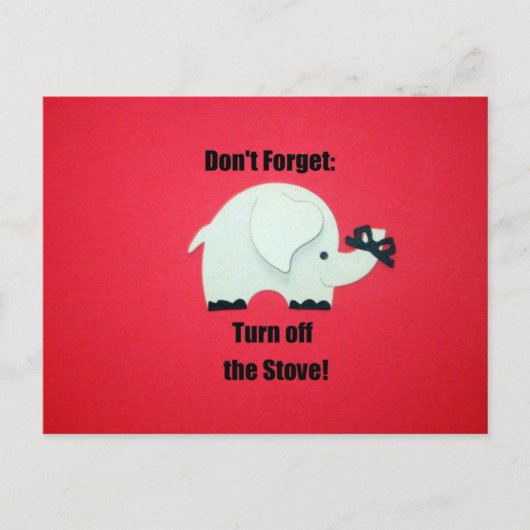 止め忘れろ:ストーブを止めろ! ポストカード (正面)