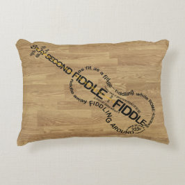 止め枠の表現の単語の芸術のバイオリンの形の木製の一見 アクセントクッション