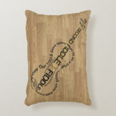 止め枠の表現の単語の芸術のバイオリンの形の木製の一見 アクセントクッション (正面(垂直))