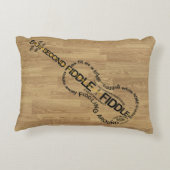 止め枠の表現の単語の芸術のバイオリンの形の木製の一見 アクセントクッション (裏面)