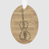 止め枠の表現の単語の芸術のバイオリンの形の木製の一見 オーナメント (裏面)