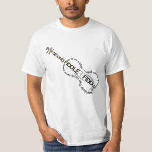 止め枠の表現の単語の芸術のバイオリンの形 Tシャツ