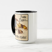 止め枠プレーヤーはひよこにバイオリン音楽を得ます マグカップ (正面左)