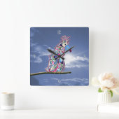 止め置き角壁時計 スクエア壁時計 (ホーム)