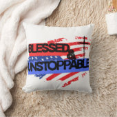 止め賛美不能なアメリカ国旗 クッション (ブランケット)
