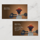 止め釘およびスクロールバイオリンの名刺のテンプレート 名刺 (正面/裏面)