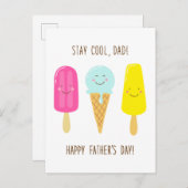 止クールまれパパ!お父様の日おめでとう！ ポストカード (正面/裏面)
