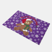 止ストップ信じめて！クリスマスベア ドアマット (アングル)