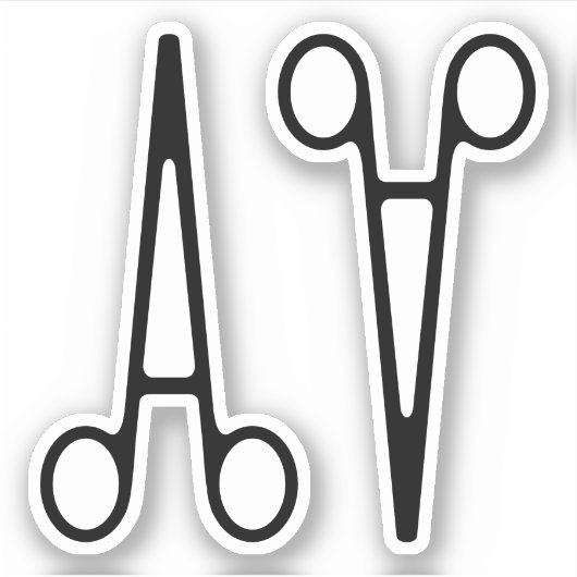 止血鉗子（クランプ）、止血栓、ピーアンステッカー シール (正面)