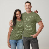 正おもしろいしい機知に富んだ議論ジョークスローガンカーキ Tシャツ (ユニセックス)