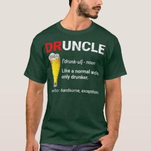 正おもしろい常な叔父のように酒飲み Tシャツ