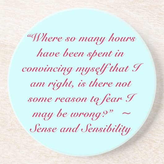 正しいか間違いジェーンオースティン引用文 コースター (正面)