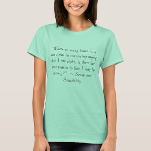 正しいか間違いジェーンオースティン引用文 Tシャツ