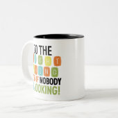 正しいことをして下さい ツートーンマグカップ (正面左)