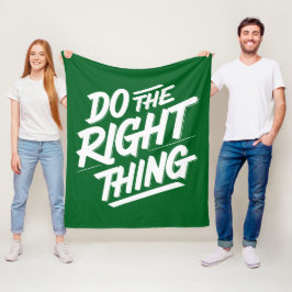 正しいことをする1 フリースブランケット