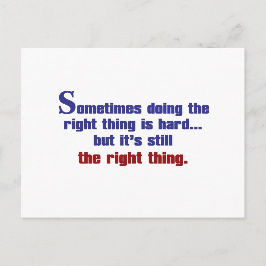 正しいことをする ポストカード (正面)