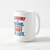 正しいものは正しいもの、間違っているものは正しい離れ コーヒーマグカップ (正面右)