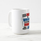 正しいものは正しいもの、間違っているものは正しい離れ コーヒーマグカップ (正面左)