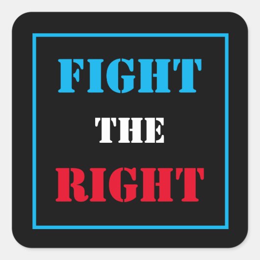 正しいステッカーと戦う スクエアシール (正面)