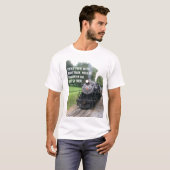 正しいトラックで – 列車のジョーク Tシャツ (正面フル)