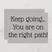 正しいパスの引用文やる気を起こさせる ポストカード (正面/裏面)