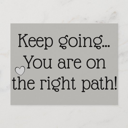 正しいパスの引用文やる気を起こさせる ポストカード (正面)
